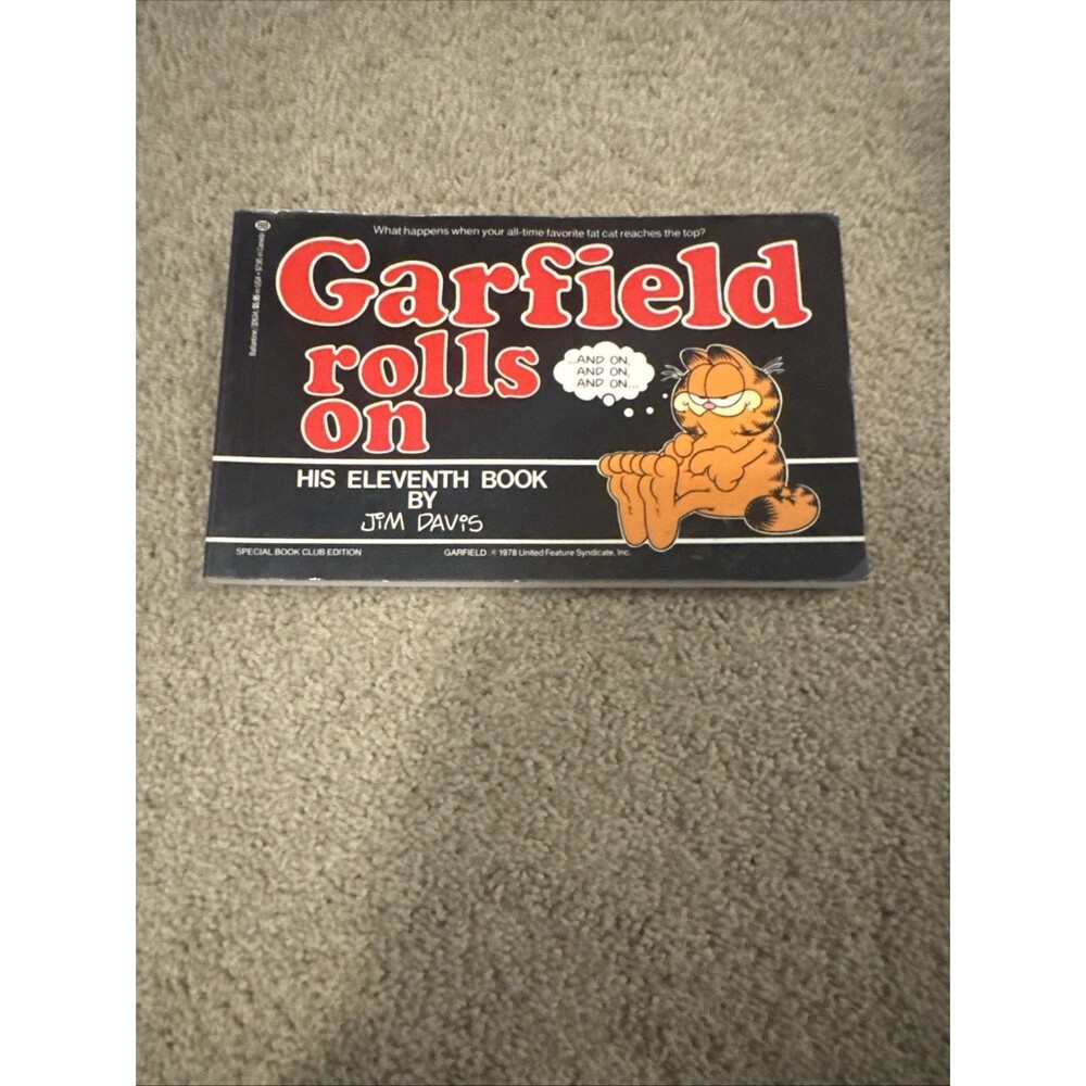 1985 Garfield Rolls On His Eleventh Book by Jim Davis, Paperback First Edition
